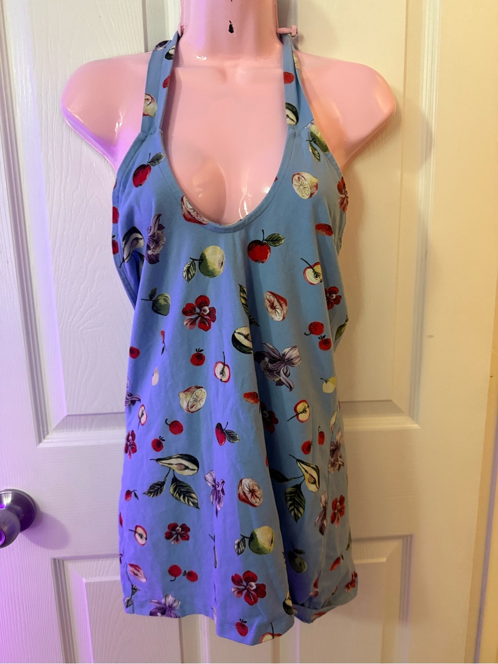 torrid Blue Fruit & Floral Halter top